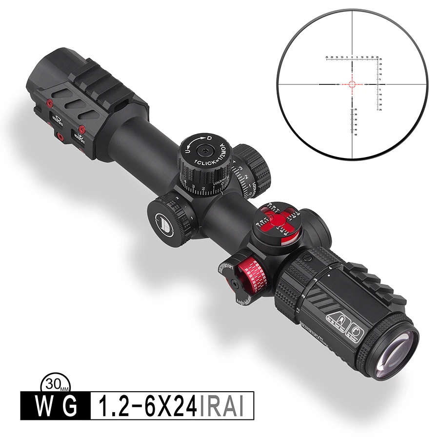 发现者WG1.2-6X24IR玻璃板分化瞄准镜30管径户外寻鸟十字瞄准器