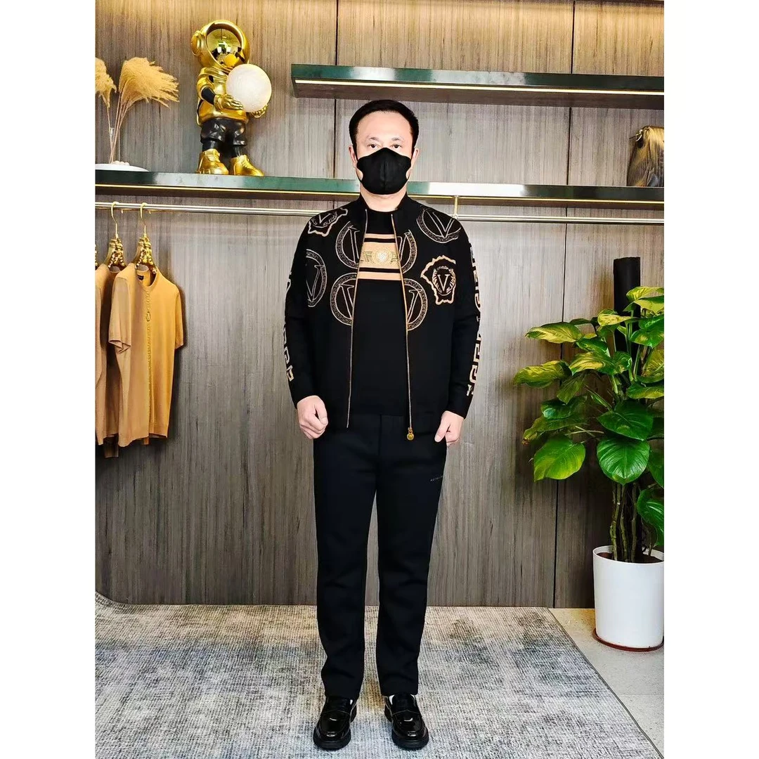 BOVENGIVEN/博文纪梵男士秋季时尚轻奢立领休闲男外套M8595提花