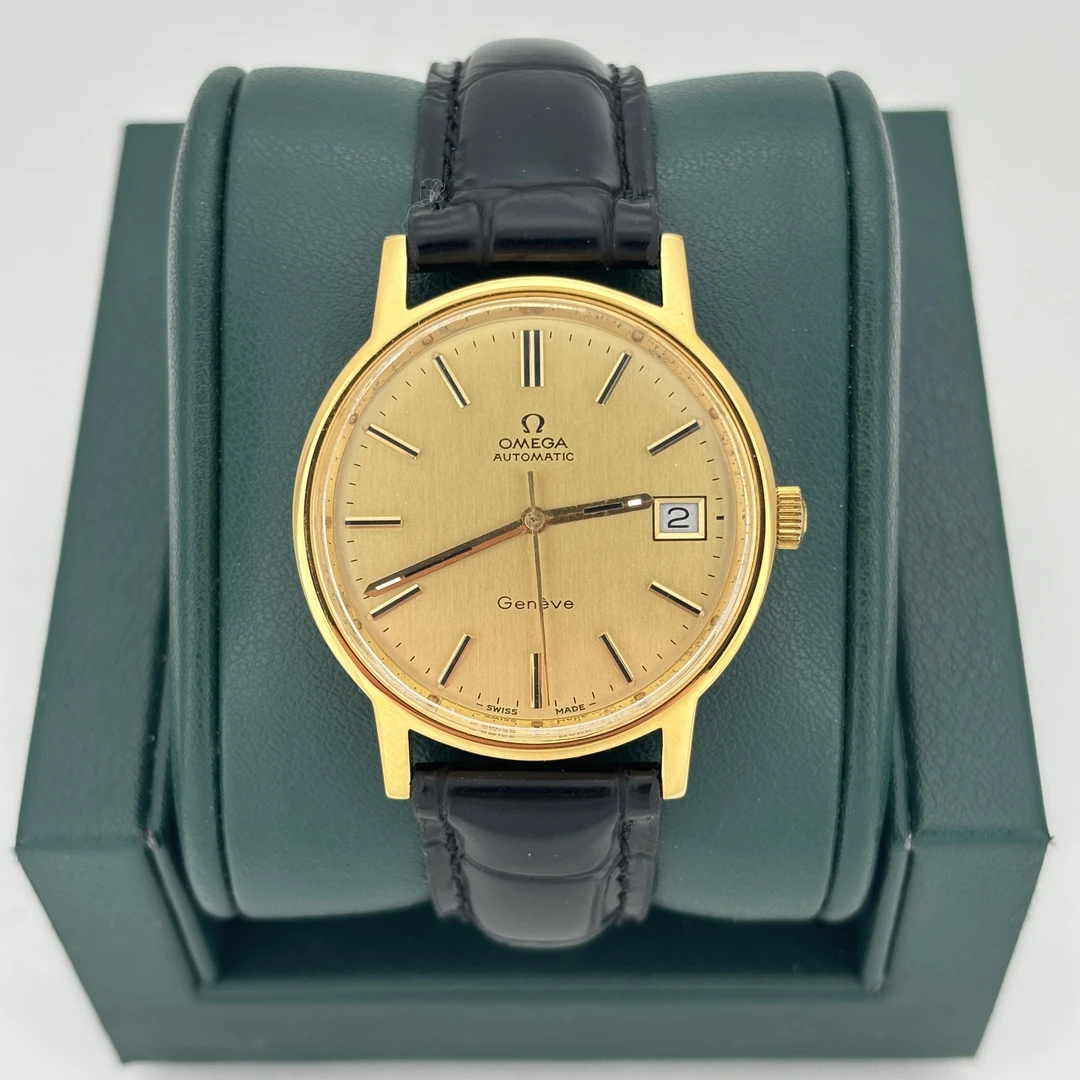 95新 Omega/欧米茄 表径35 中古日内瓦经典复古金色名表 M1422