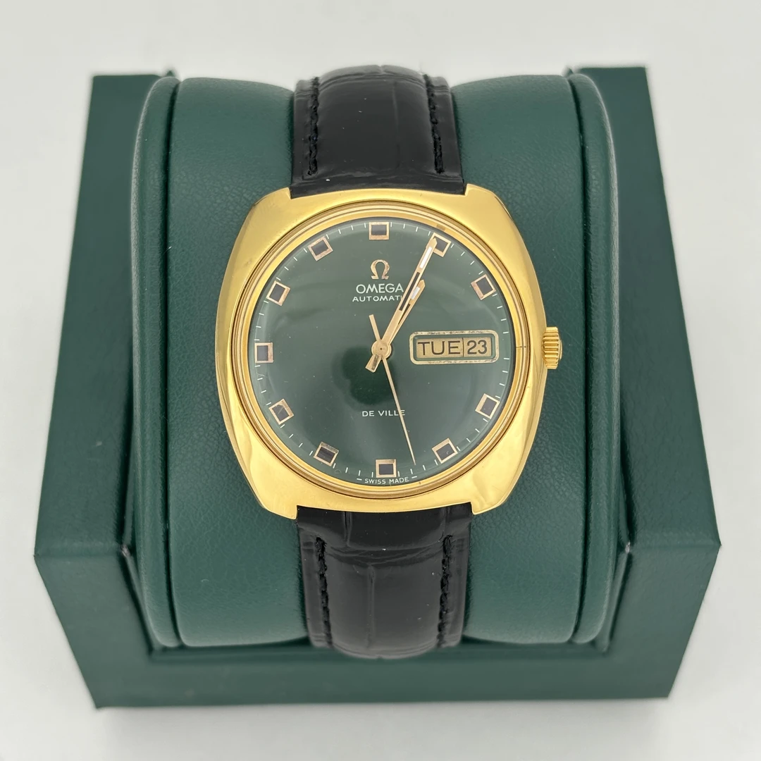 90新 Omega/欧米茄 表径36 中古碟飞金色经典机械复古名表 M1406