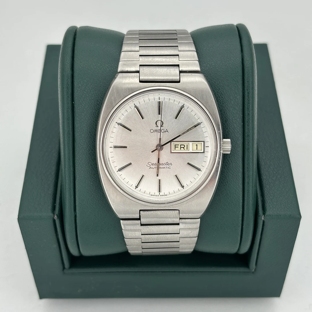 95新 Omega/欧米茄 表径35 中古海马经典复古原装白盘名表 M1398