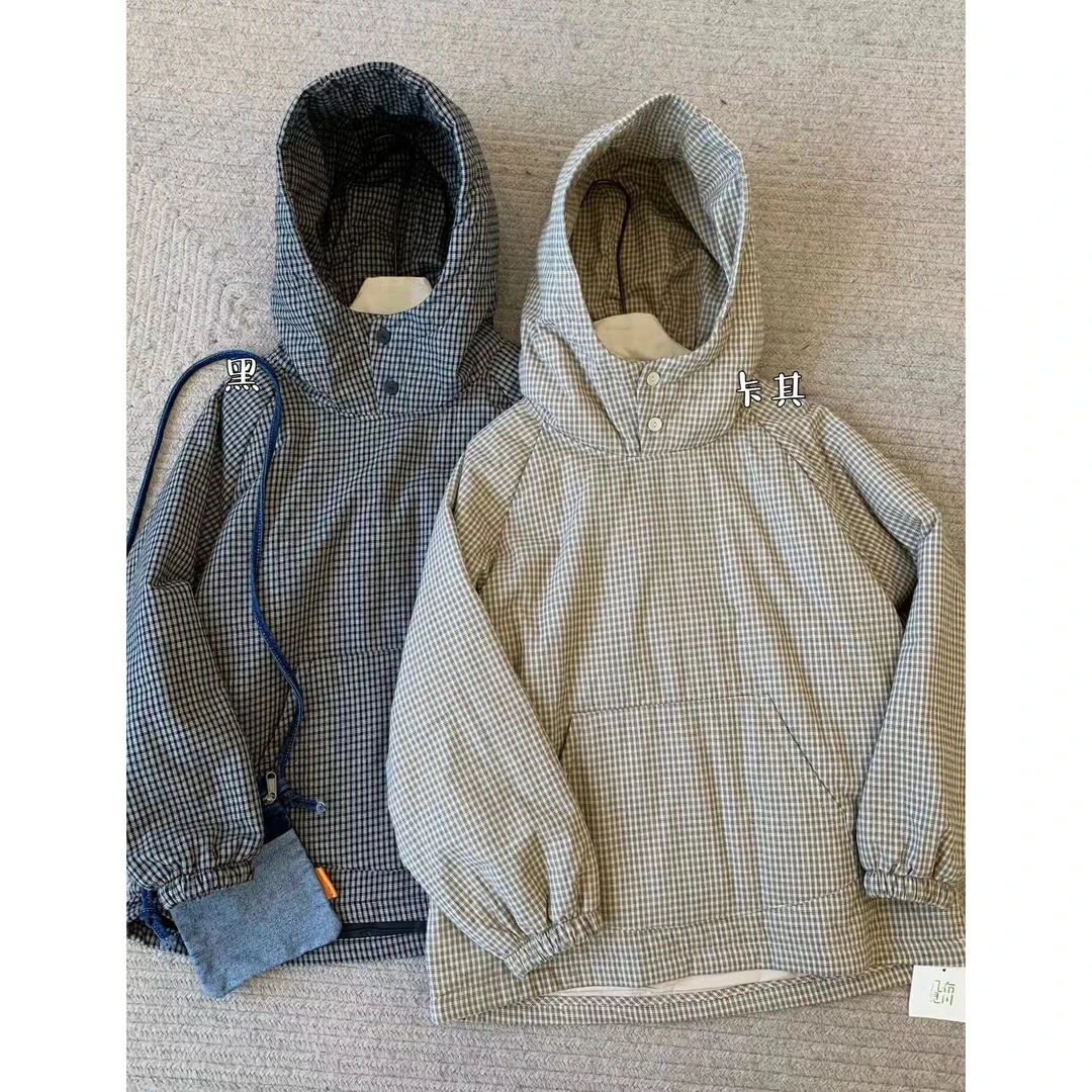 叨叨推荐款 JBJC#824459#格子连帽棉服卫衣 （冬季新款）FL