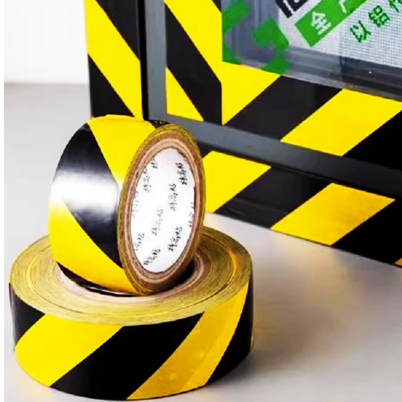 窗户装修保护膜铝合金门窗透明铝型材断桥铝自粘PE黑黄警示胶带膜