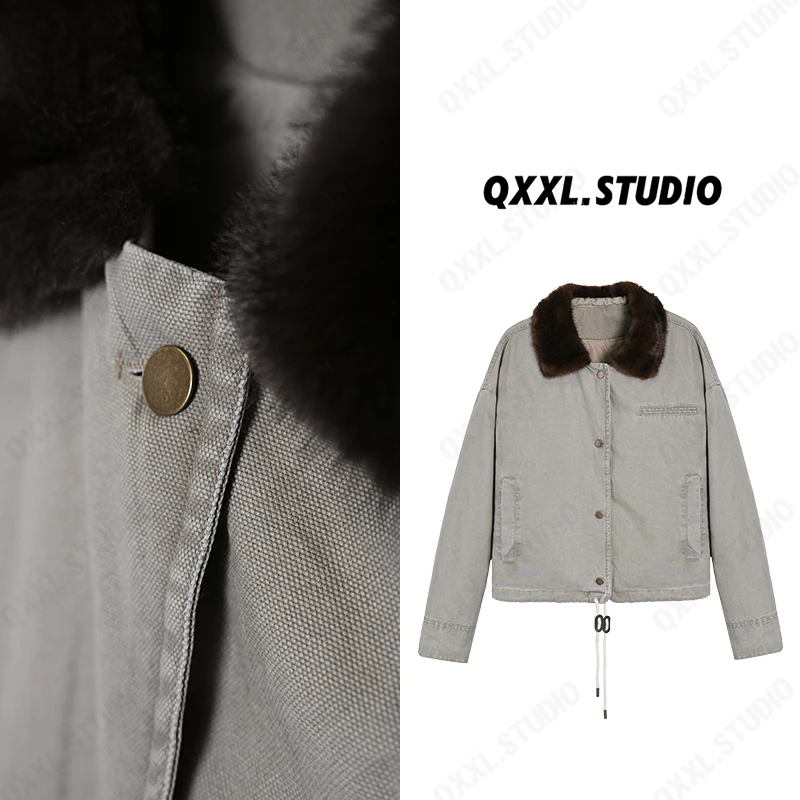 邱小小丽呀 冬季新款时尚百搭白鸭绒羽绒服显瘦立领休闲外套