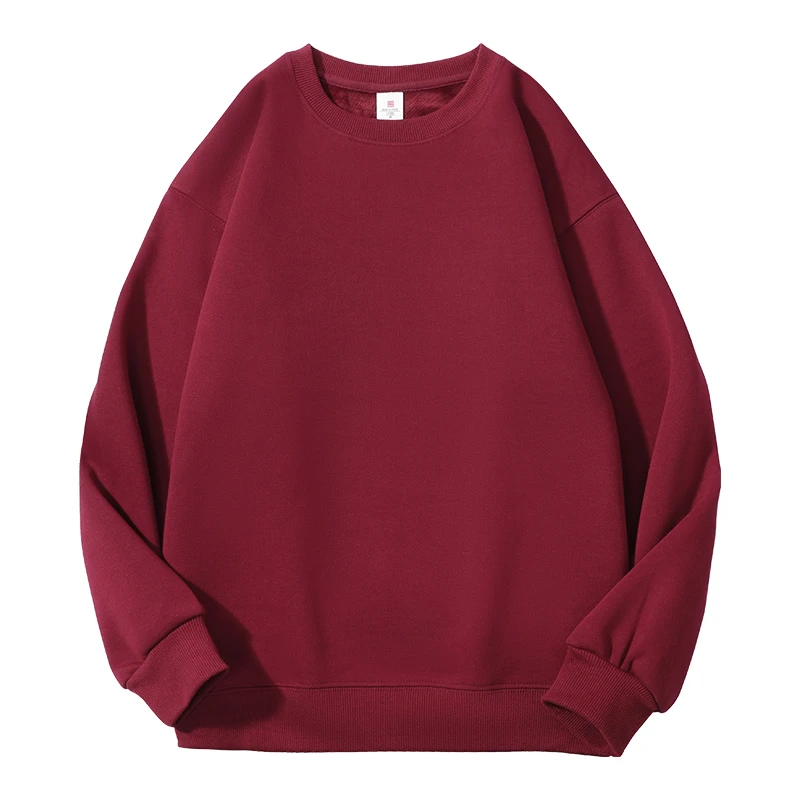 男女同款加绒圆领卫衣华棉宽松秋冬打底内搭外穿【卡码拍小】