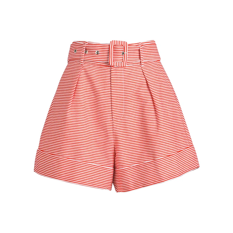 【冲】复古经典亮眼红色条纹短裤 AAHM201202
