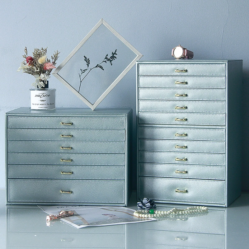 首饰盒/箱 高档精致大容量十层首饰盒多功能欧式珠宝饰品收纳新款