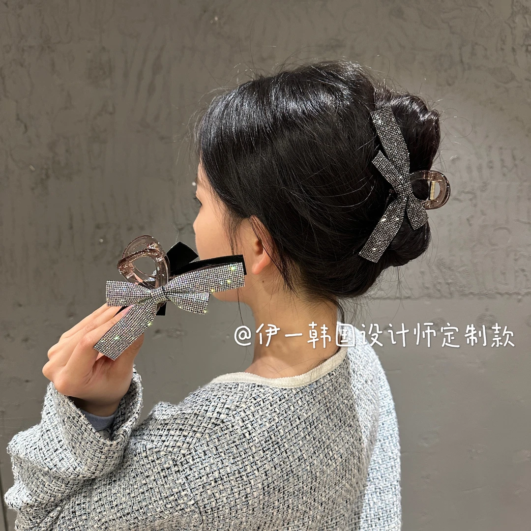 【伊一】韩国轻奢“银河系”不规则蝴蝶结抓夹13cm发夹头饰发夹设计师