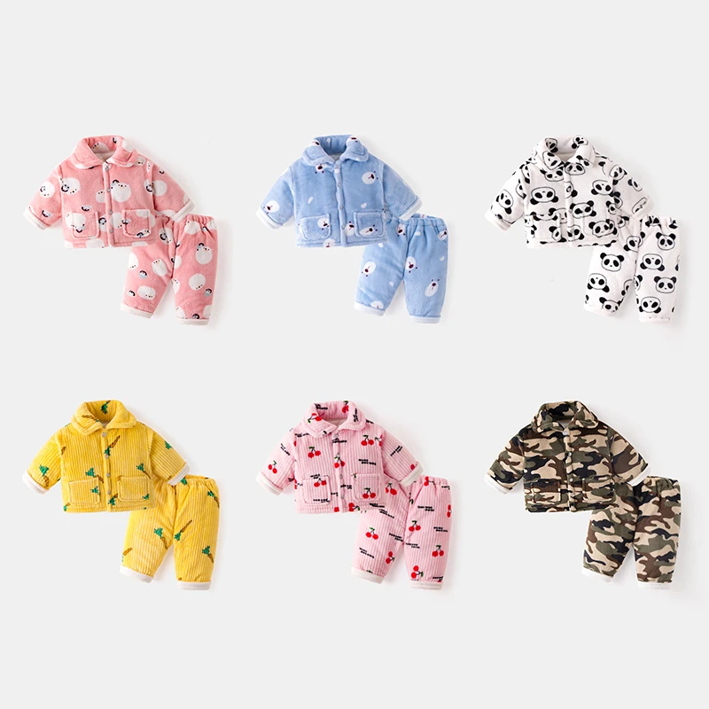 【现货】【嘟嘟家】宝宝居家套装冬款儿童睡衣冬季 BSB810DCF277