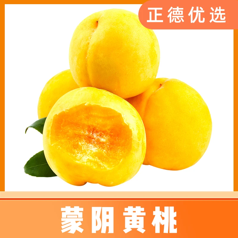【黄桃】山东蒙阴金皇后黄桃当季水果脆桃放不软4.5斤装 W