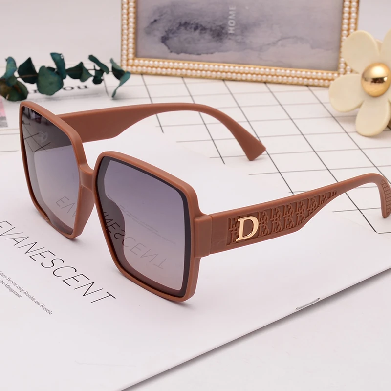 网红厚边墨镜女潮韩版方形圆脸偏光太阳镜气质女款潮流防紫外线