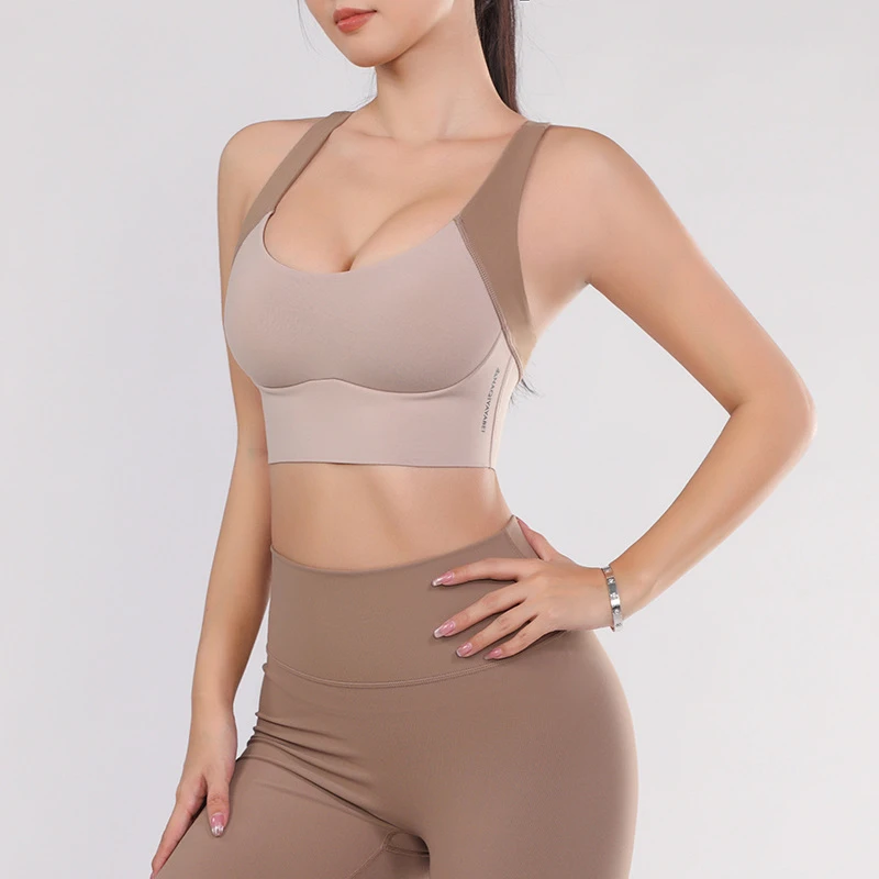 瑜伽背心舒适训练美背透气防震健身文胸跑步美体背bra运动内衣女