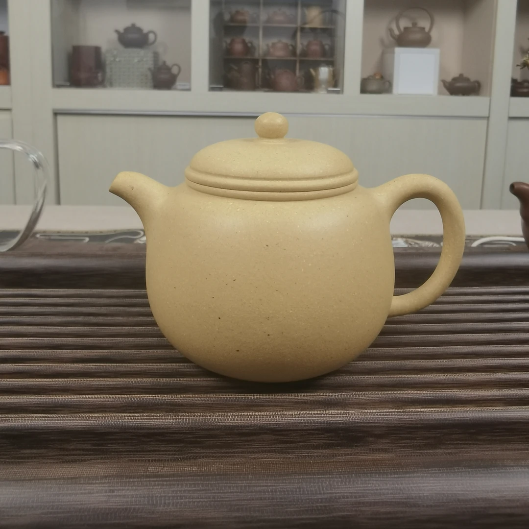 宜兴紫砂壶本山绿泥匏樽壶