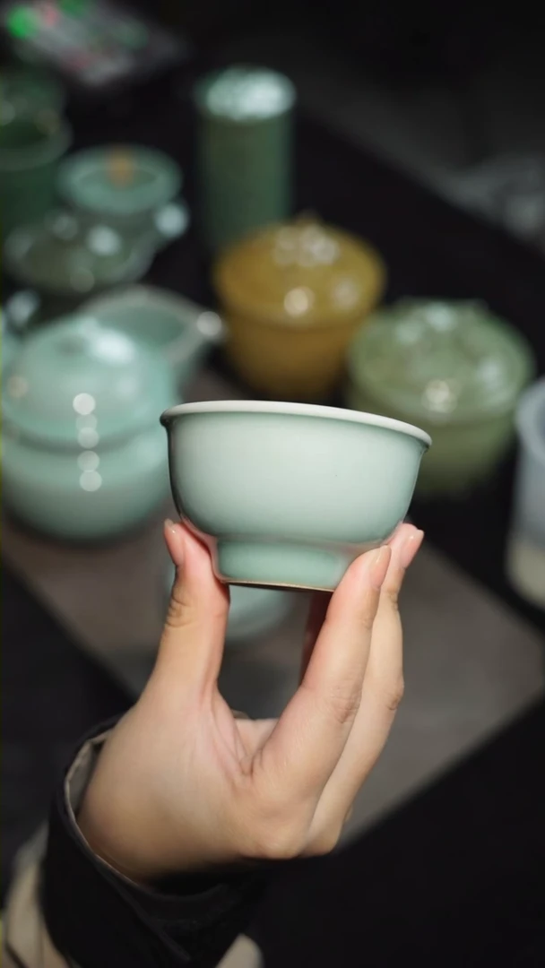 【闪购商品】瓷杯cdp 粉青 主人杯