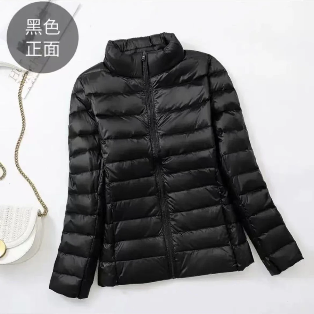 A203男女同款200斤可穿轻薄羽绒服立领短款薄大码外套