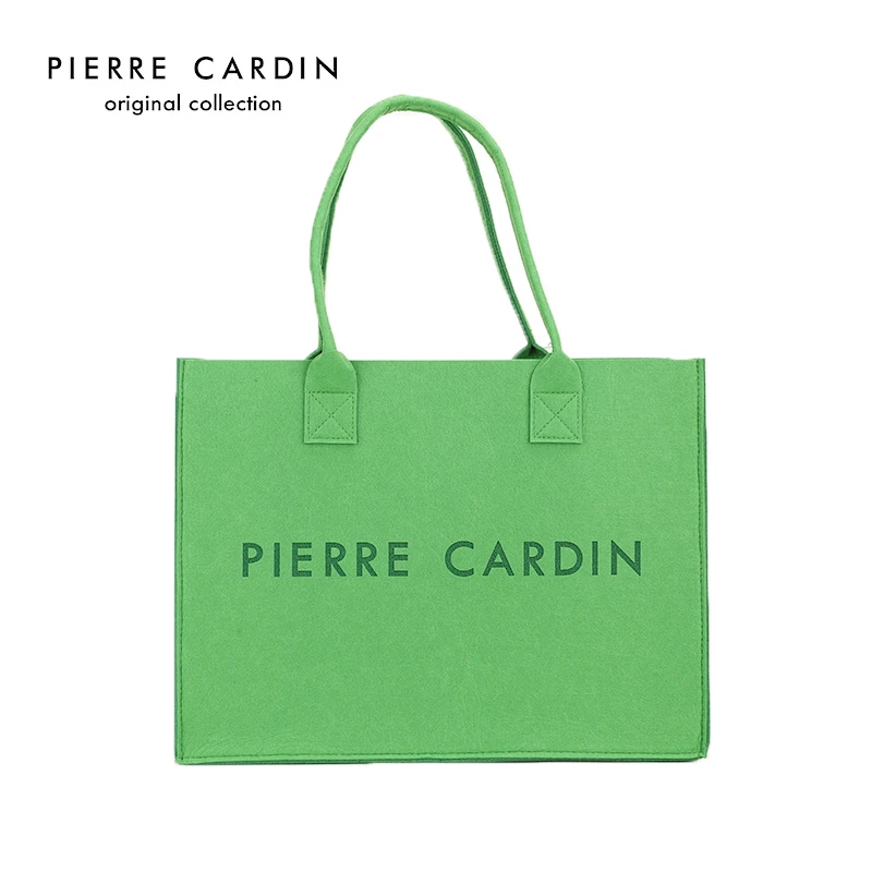 pierre cardin/皮尔卡丹潮流手提袋简约纯色购物袋大容量便携包
