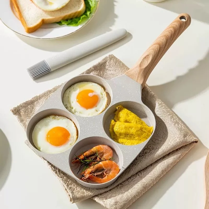 煎鸡蛋汉堡机平底锅不粘锅家用四孔早餐锅煎蛋煎饼锅蛋挞多用煎锅