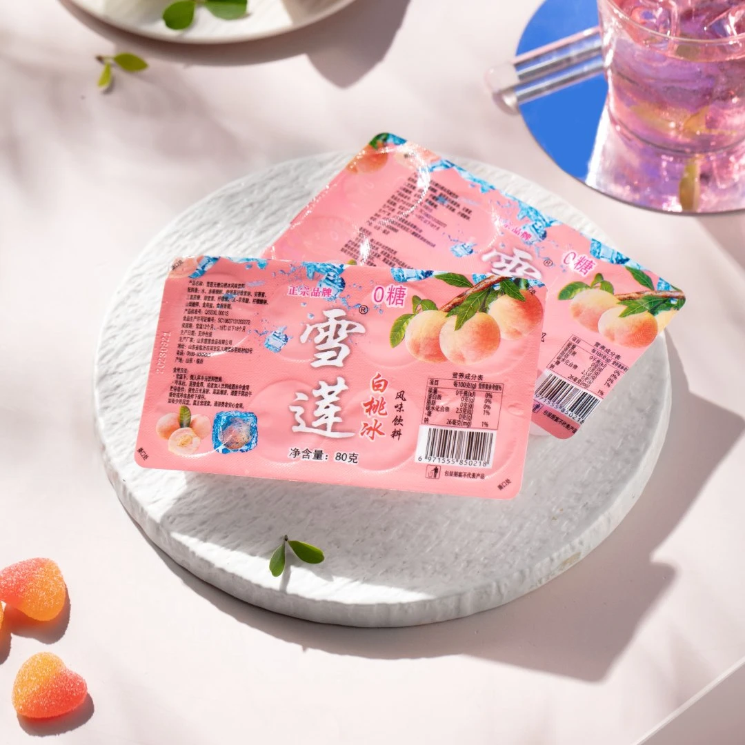 童年经典雪莲冰块经典【白桃味】风味饮料一箱30板