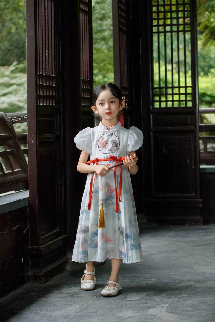 江南烟柳一体马面裙汉服裙