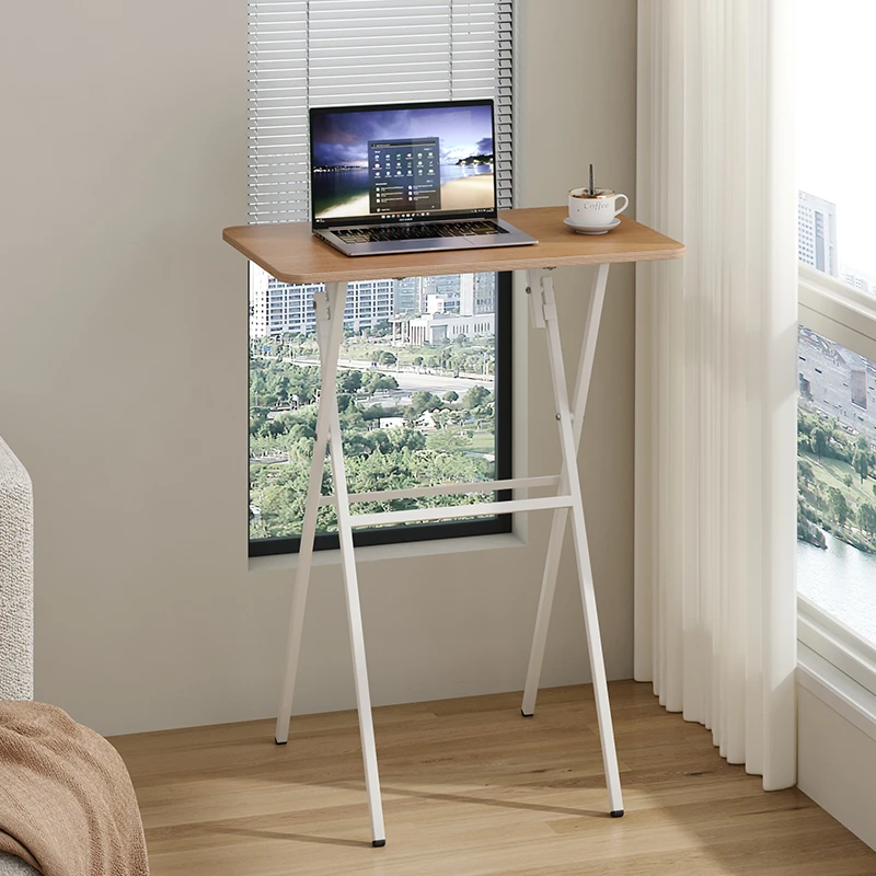 折叠书桌站立式工作台站着办公桌高脚桌电脑桌学习桌简易站立桌子