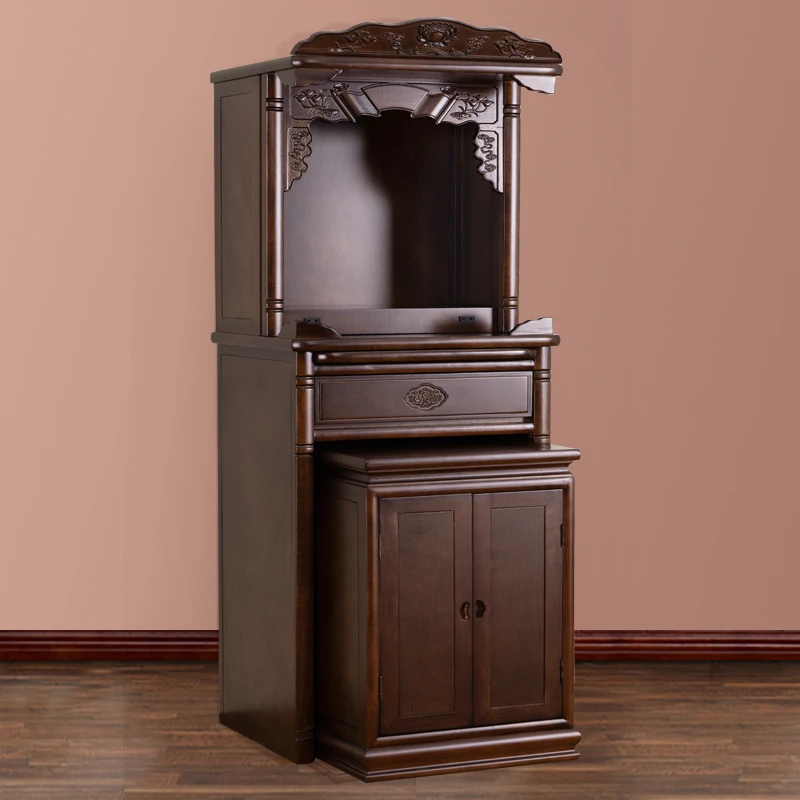 金丝柚木新中式柜实木桌榫卯结构家用套柜雕花宗案台套柜家里专用