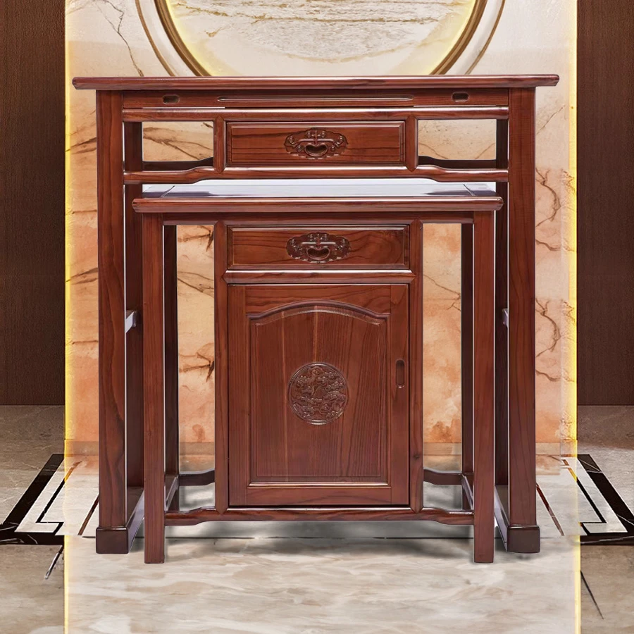 实木财神桌中式家用客厅简约香案大供台门厅财神爷家里供桌神台