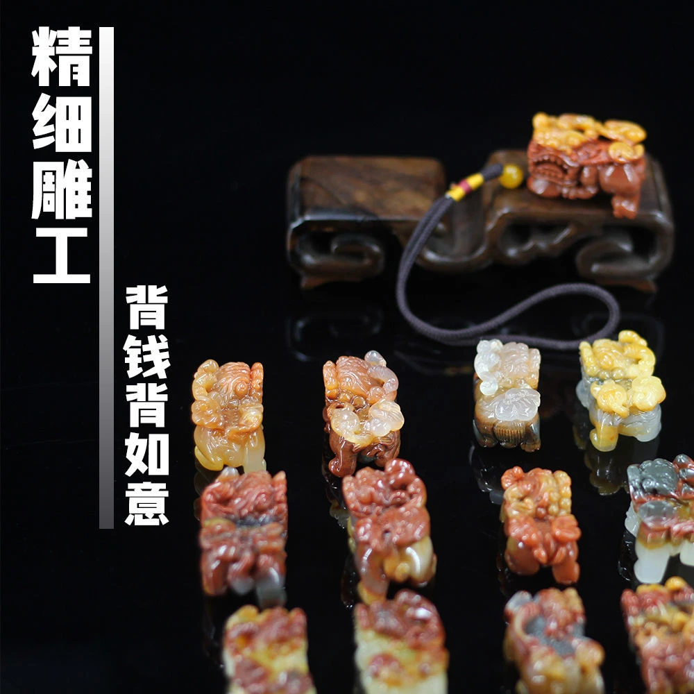 云南龙陵黄龙玉貔貅项链手工茄子雕刻精雕山料男士宝宝女款镶嵌