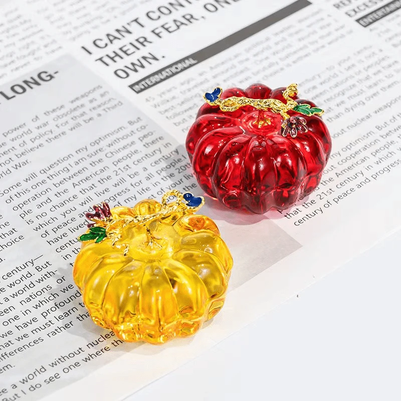 【甄选】K005[买一送一]水晶南瓜摆件