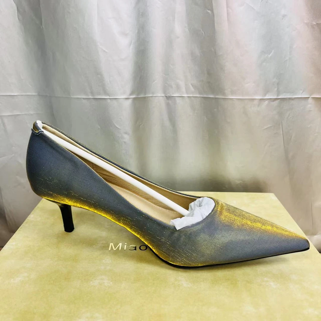 肥仔推荐  1265 女士休闲新款时尚气质舒适百搭细跟高跟鞋女尖头