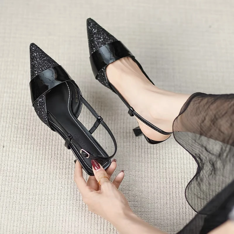 【101-160】按对应的编码下单 女法式士百搭女鞋包头中跟细跟