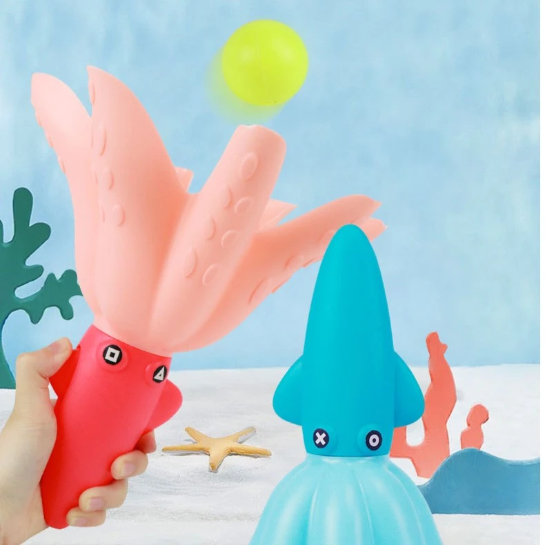 儿童双人户外弹射对接球抛接球亲子互动球类室内外男女孩互动玩具