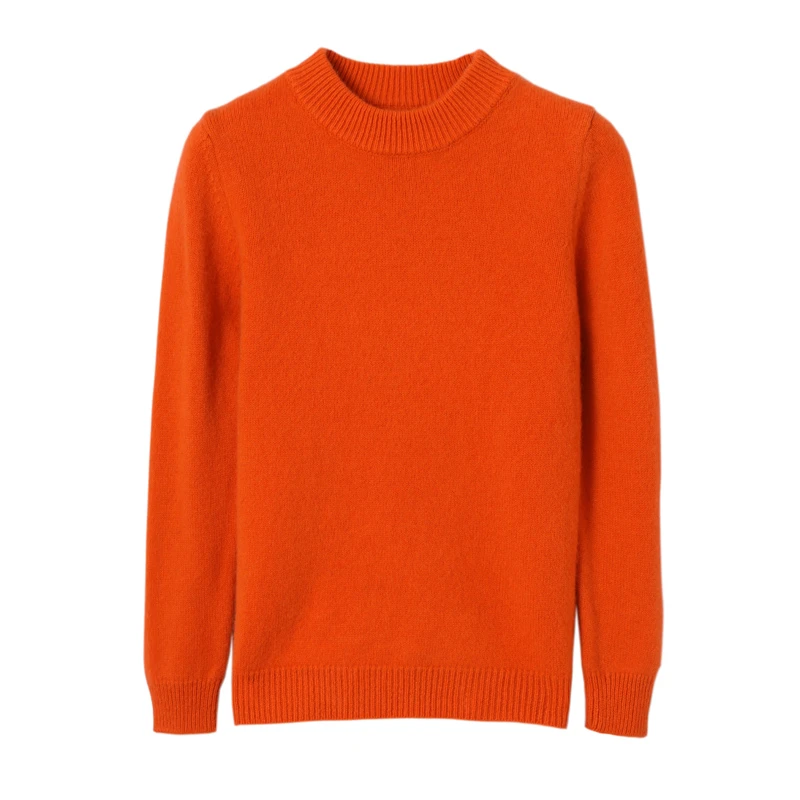 【儿童12针单股半高领】秋冬时尚宽松百搭纯色长袖针织羊毛衫