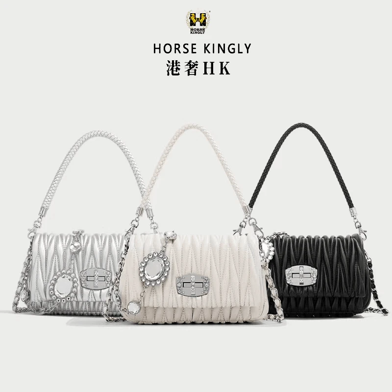 Horse Kingly女士斜挎包单肩时尚包潮流经曲轻奢百搭女士包包1121