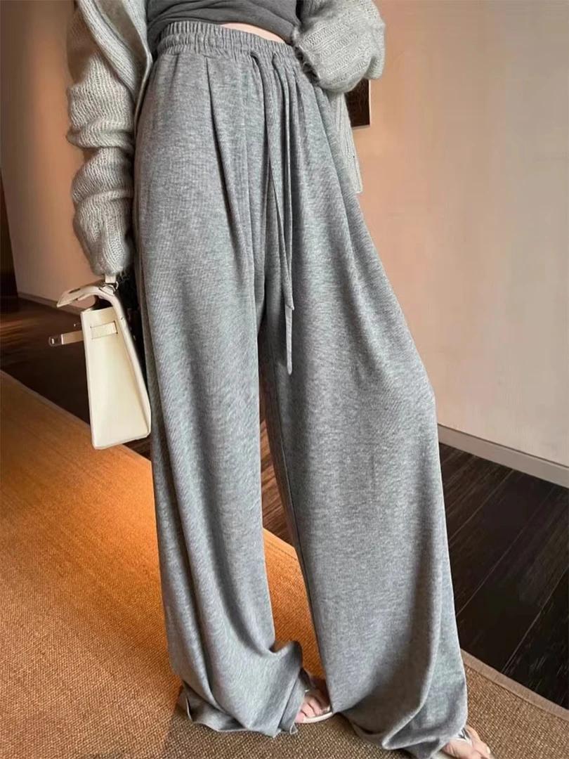 Zdenka  秋季慵懒宽松垂感直筒休闲阔腿裤