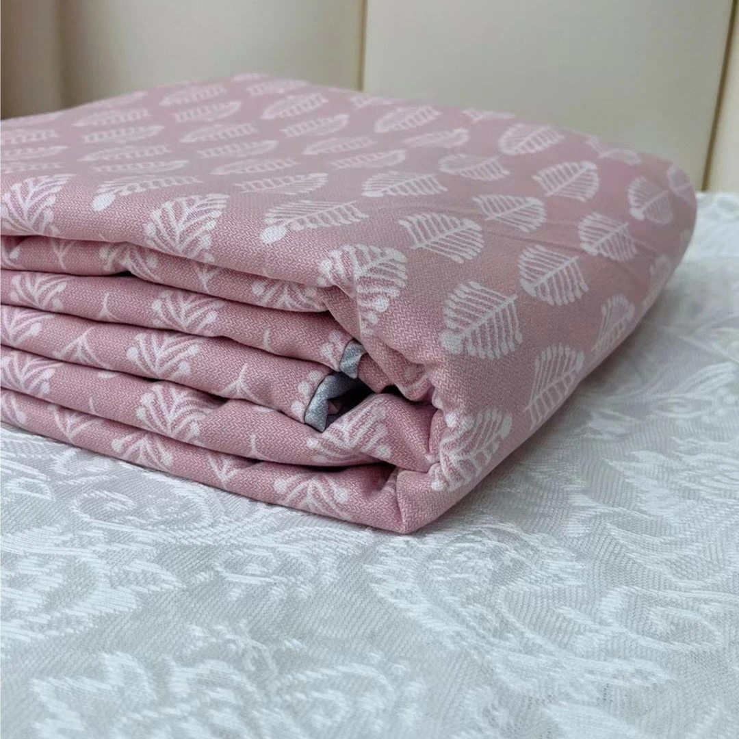 秋冬款加厚亲肤棉被罩（清叶）粉色