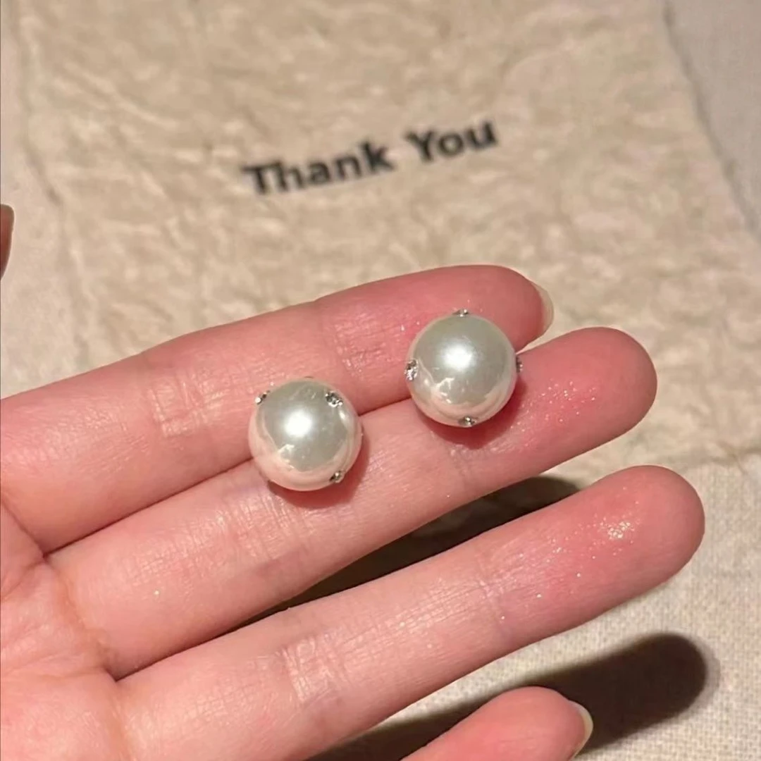 独特设计微镶珠珠耳钉女精致复古高级感轻奢耳环 ins小众气质耳饰