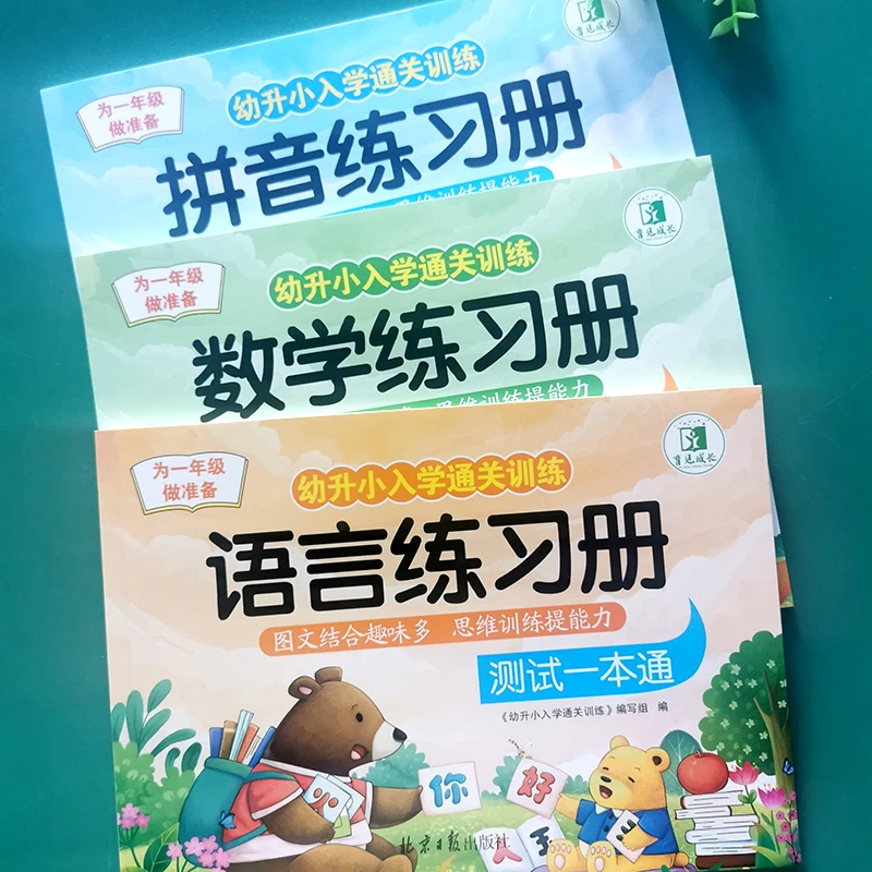 幼小衔接语言数学拼音测试一本通为一年级做准备幼升小入学通关练