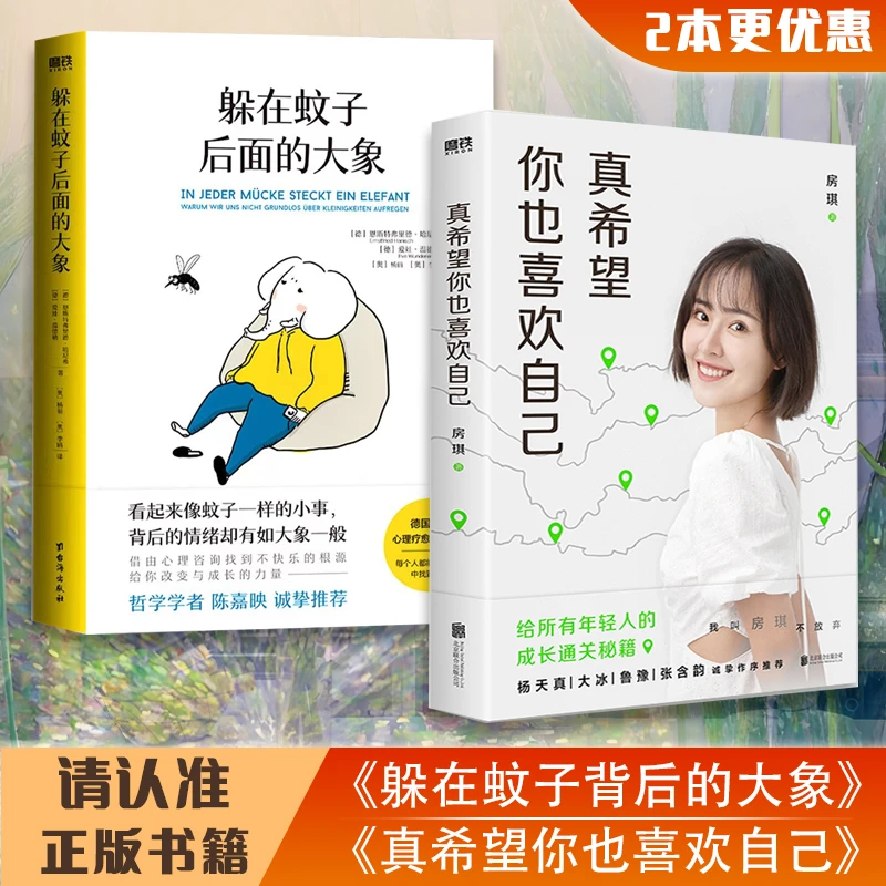【2本套】躲在蚊子背后的大象+真希望你也喜欢自己 经典反内耗书籍