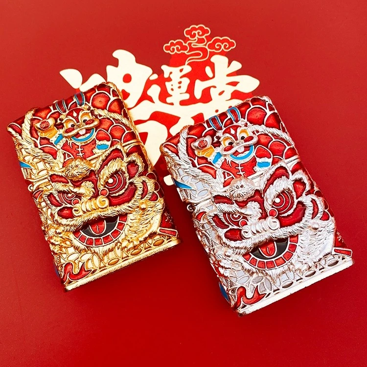 Zippo打火机【鸿运当头】珐琅彩兔年礼盒掐丝镀金镀银重甲机工艺