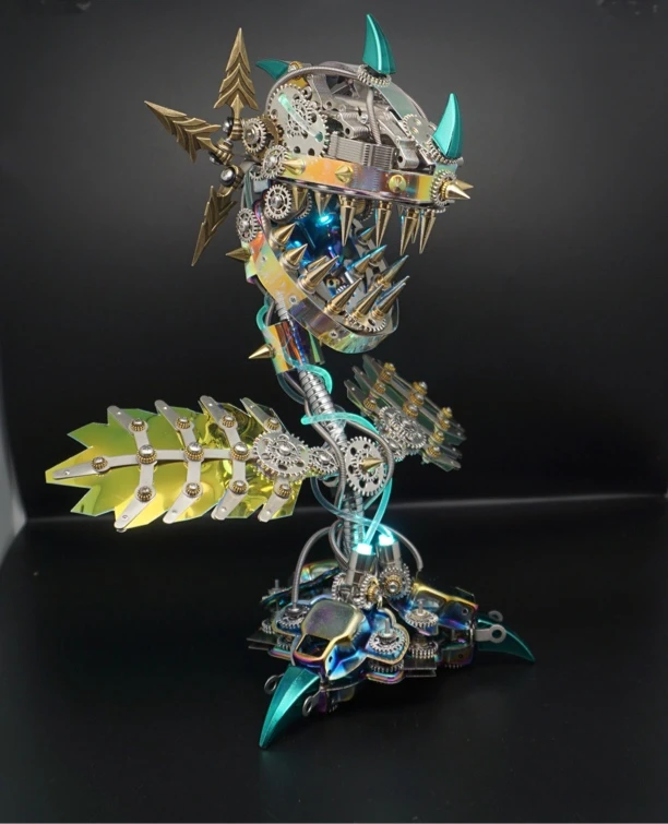 匠拼金属机械拼装模型食人花炫酷亮灯男友生日礼物客厅摆件送礼