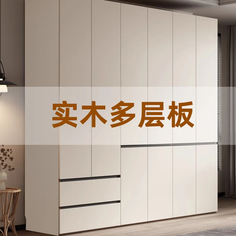 实木衣柜分段式厂家直销组装家用成品木质出租房简易主卧成品衣柜