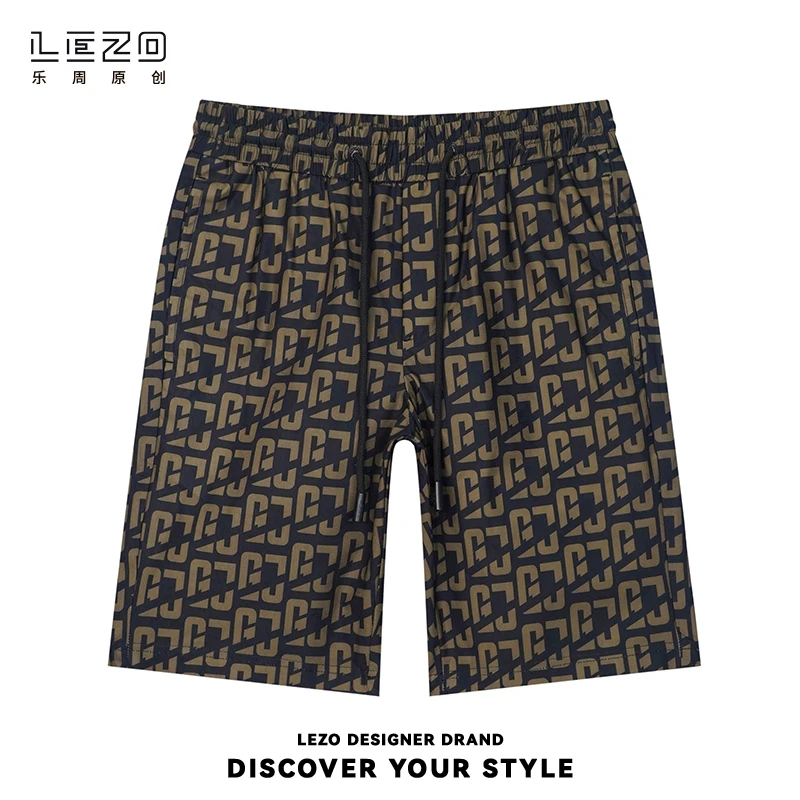 LEZO乐周原创 男士夏季宽松透气时尚休闲五分裤 924208407