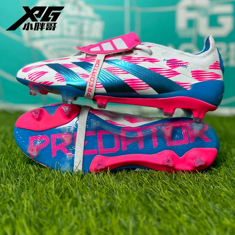 小胖哥XPG阿迪达斯猎鹰24超顶FG大鞋舌真草长钉限量足球鞋IE6234