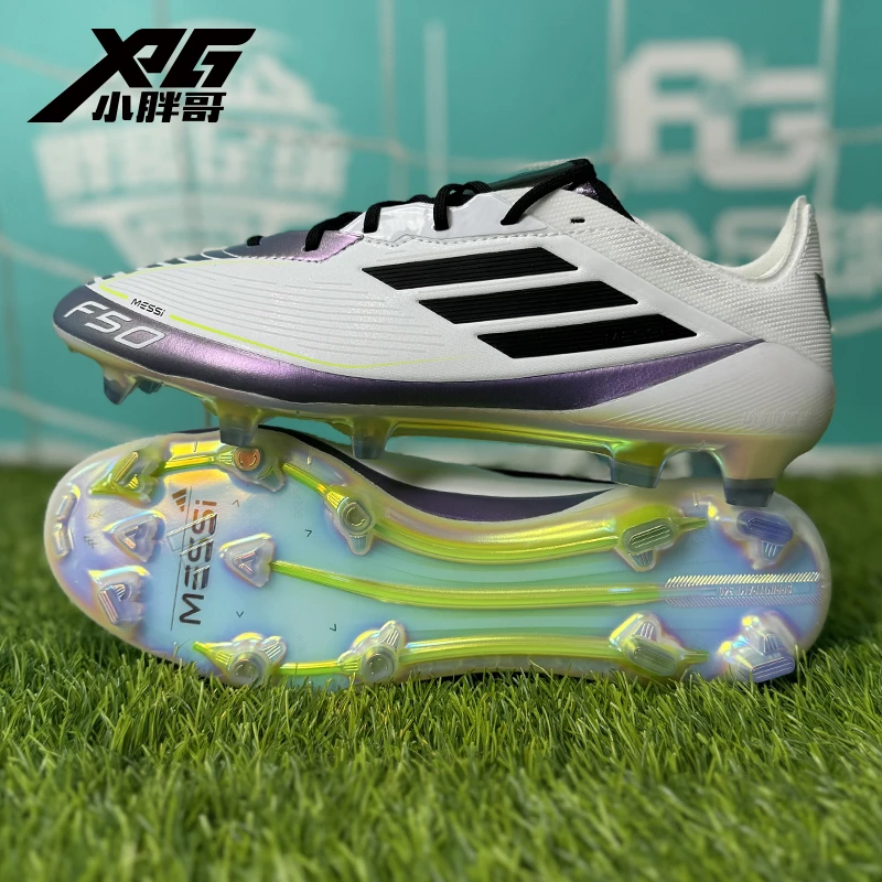 小胖哥阿迪达斯 F50 FG高端梅西长钉天然草比赛成人足球鞋IE9063