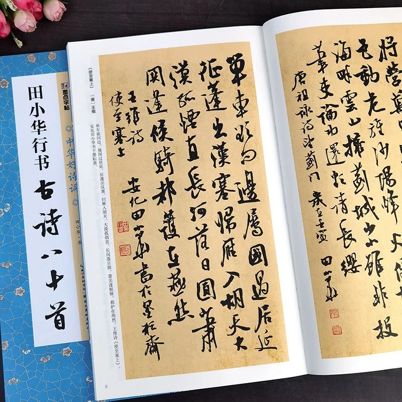 田小华行书八十首 米芾行书风格书法 行书字帖 成语对联古诗