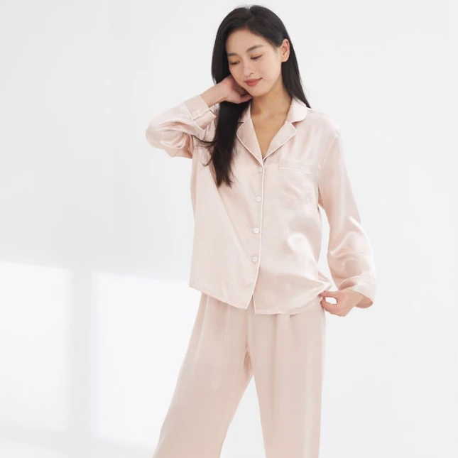 （真丝套装）女士舒适时尚简约宽松休闲气质纯色D-2212