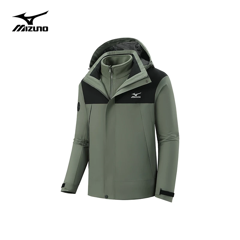 Mizuno/户外三合一冲锋衣可拆卸两件防风防雨登山保暖A2CE3504