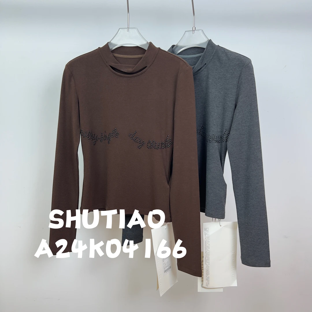 【SHUTIAO】2024秋冬:新款小众设计款T恤A24K04166