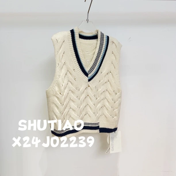 【SHUTIAO】2024秋冬：新款小众设计款背心X24J02239