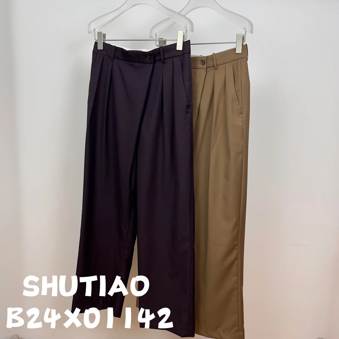 【SHUTIAO】2024秋冬：新款小众设计款裤子B24X01142